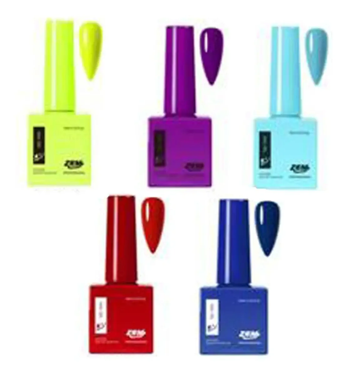 Kit 05 Esmaltes Em Gel Para Unhas Led Uv Manicure Art Nails