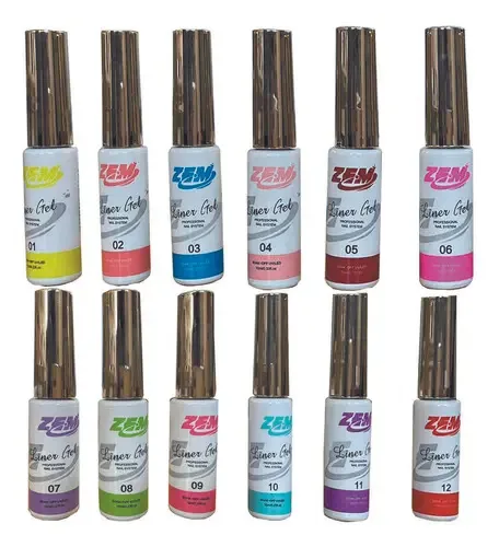 Esmalte Gel 12 Und Ponta Fina Nail Art Unhas Esmaltes Design