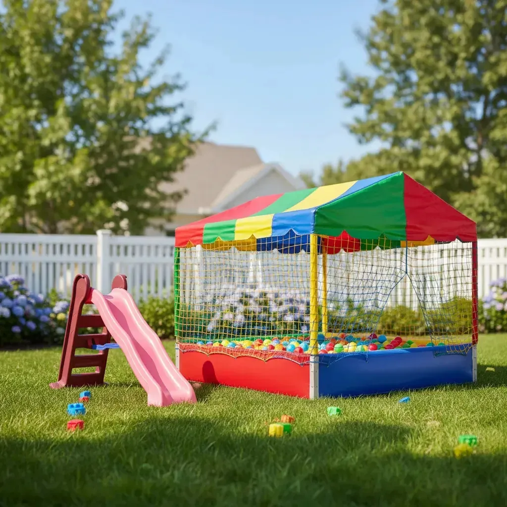 Escorregador Grande + Piscina De Bolinha 1,5x1,5 Infantil Rosa