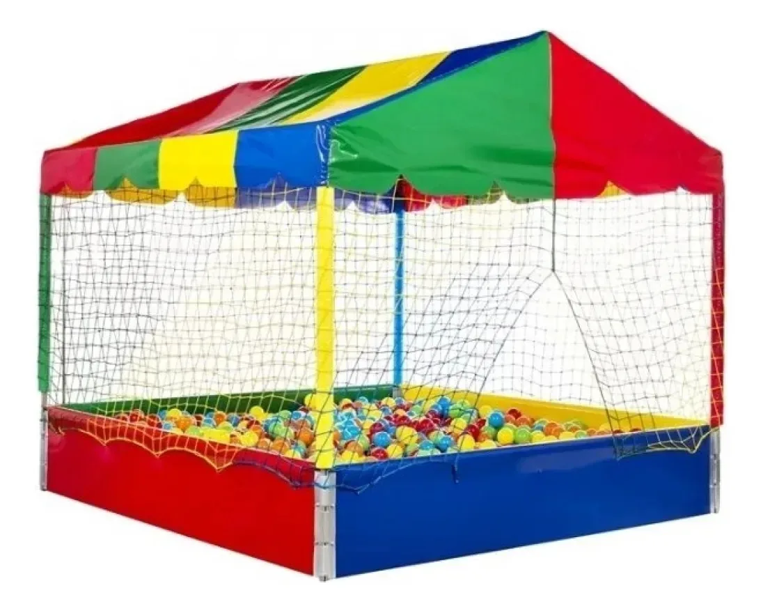 Piscina De Bolinhas Infantil 1,50m X 1,5m Salao De Festa Colorida