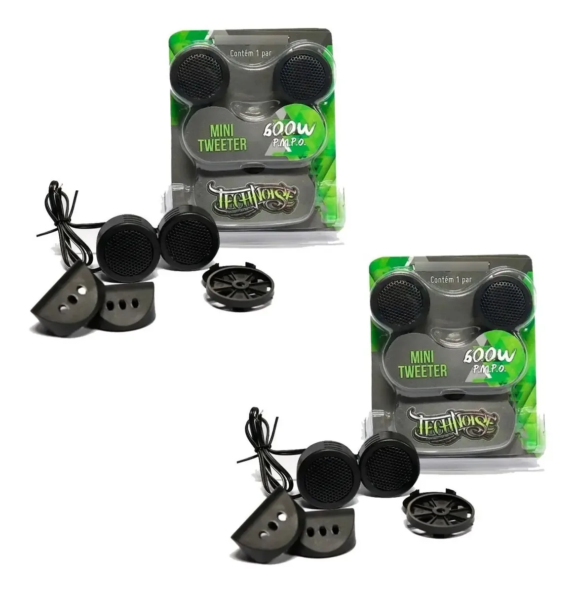 4 Mini Tweeter Technoise Universal 80w Painel E Porta Cor Preto