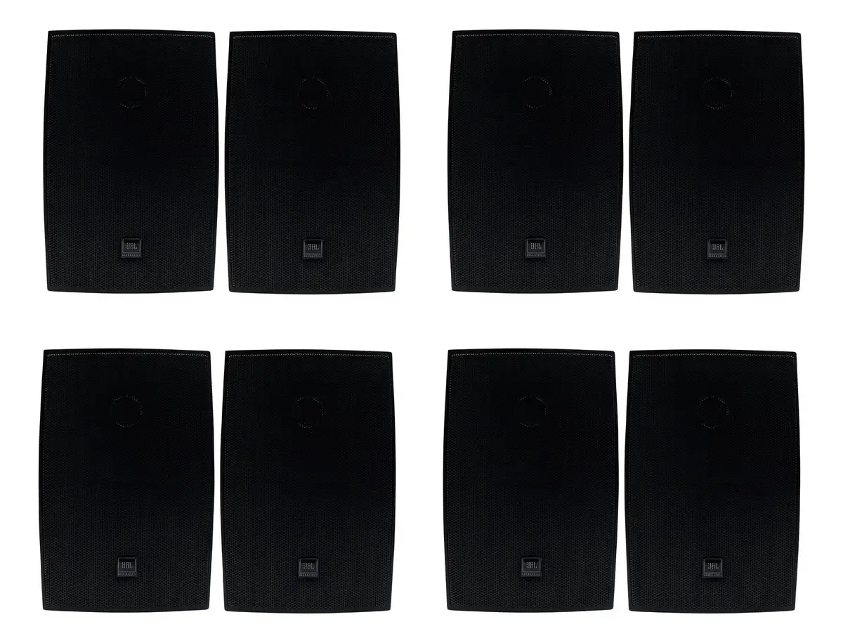 08 Caixas Som Ambiente Casa Jbl Selenium C521p Preta Par Cor Black
