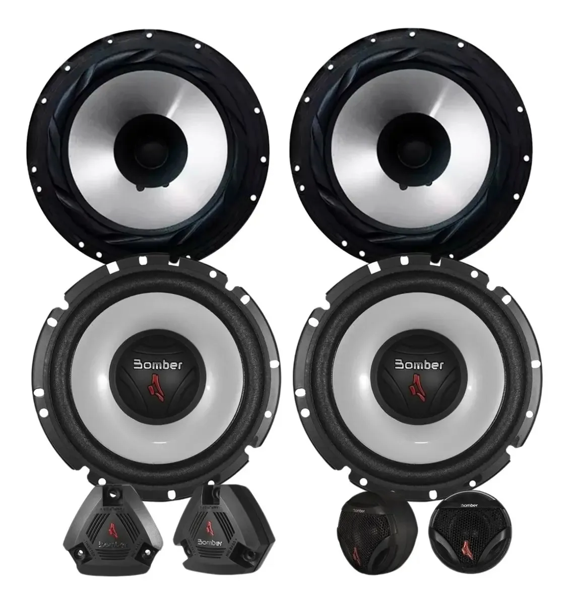 Kit 2 Vias 6 Bomber 120w + Par De Alto Falantes 6'' 100w
