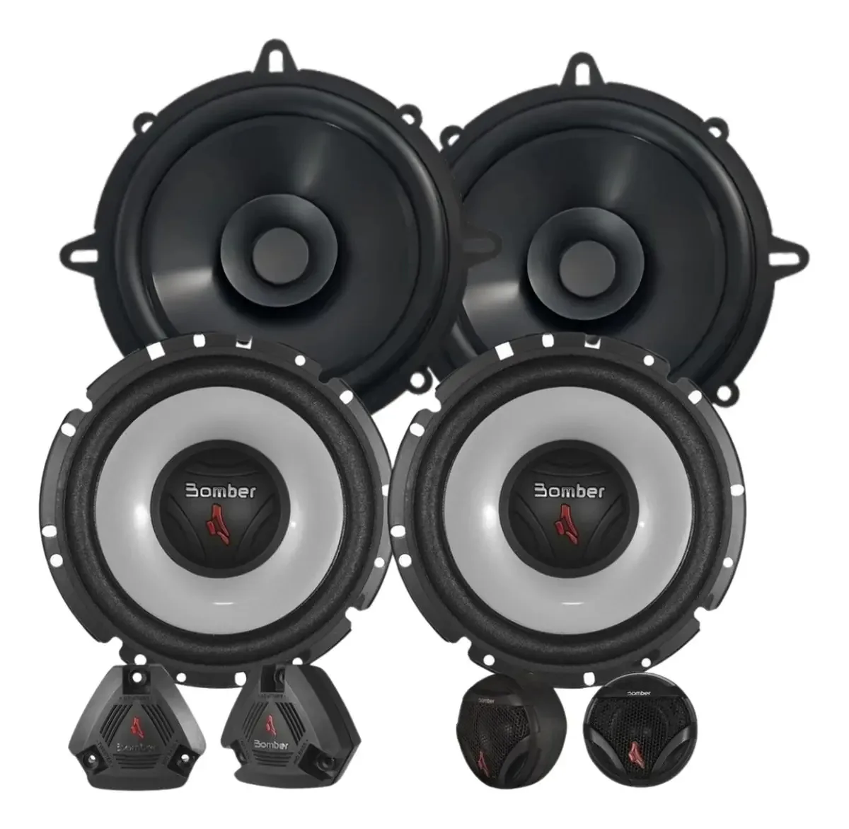 Kit 2 Vias 6 Bomber 120w + Par De Alto Falantes 5'' 100w