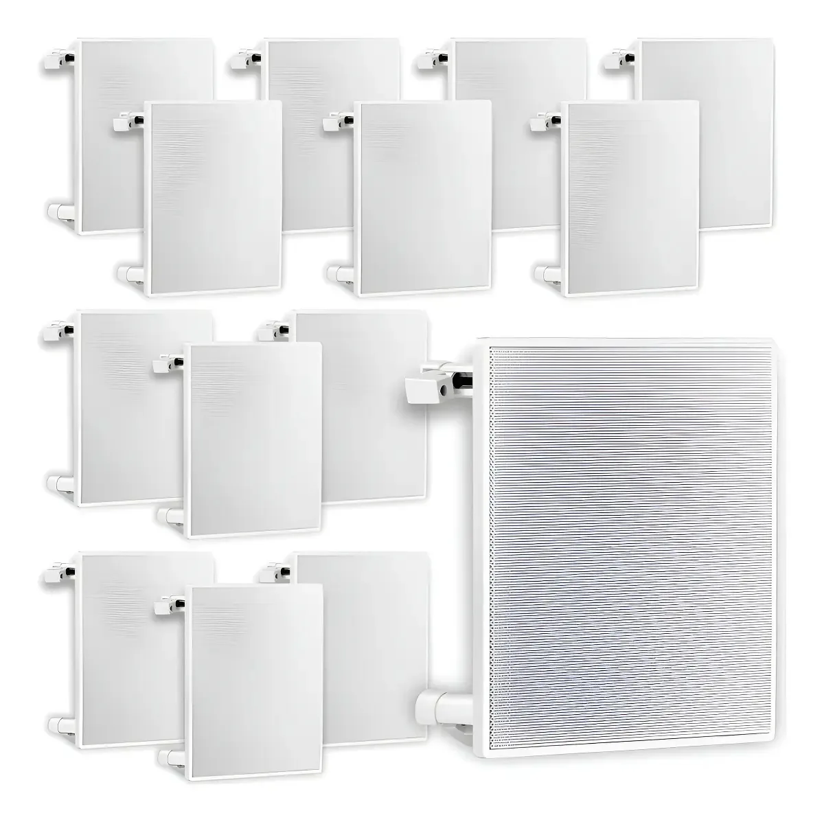 14 Caixas Som Arandelas Quadradas 6fr 40w 8 Ohms Frahm Cor Branco