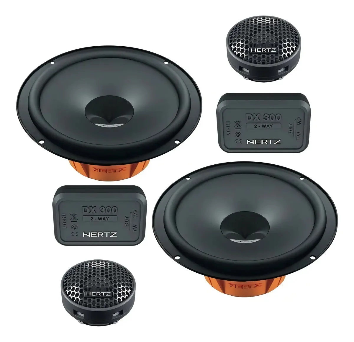Kit Hertz Alto Falante 2 Duas Vias 6 Pol Dsk165 160w Rms Dsk Cor