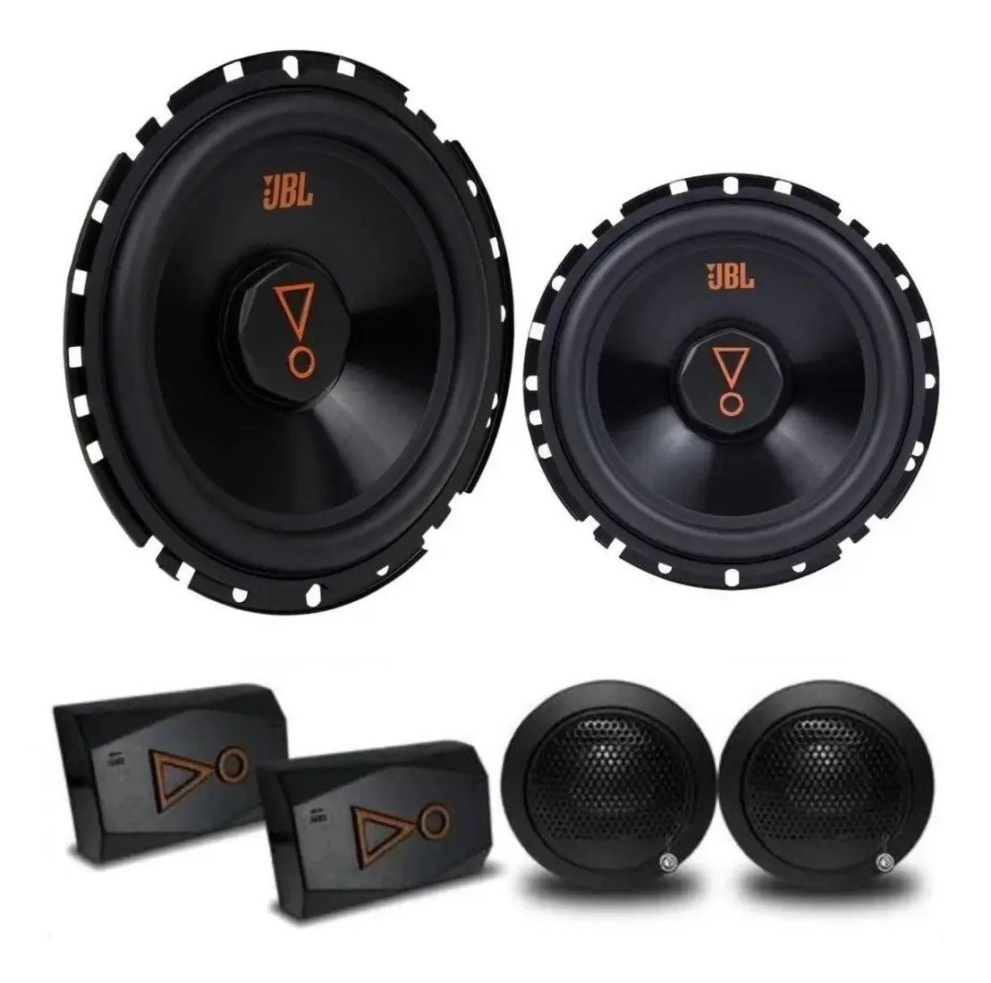 Kit Duas Vias JBL Selenium 160W RMS 6" 87dB Para Carro Com Tweeter e Crossover
