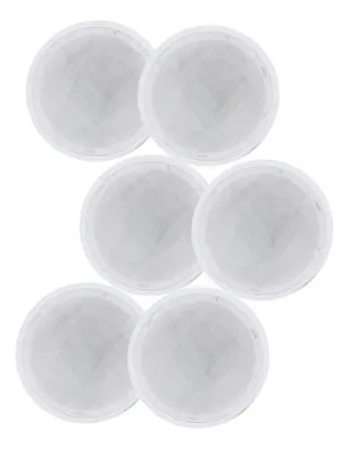 6 Alto Falante Redondo De Teto Branco 55ww Orion 6pol 8ohms