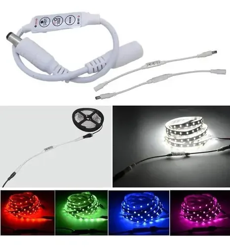 Controlador Fita Led Mini Dimmer Universal Nível Brilho