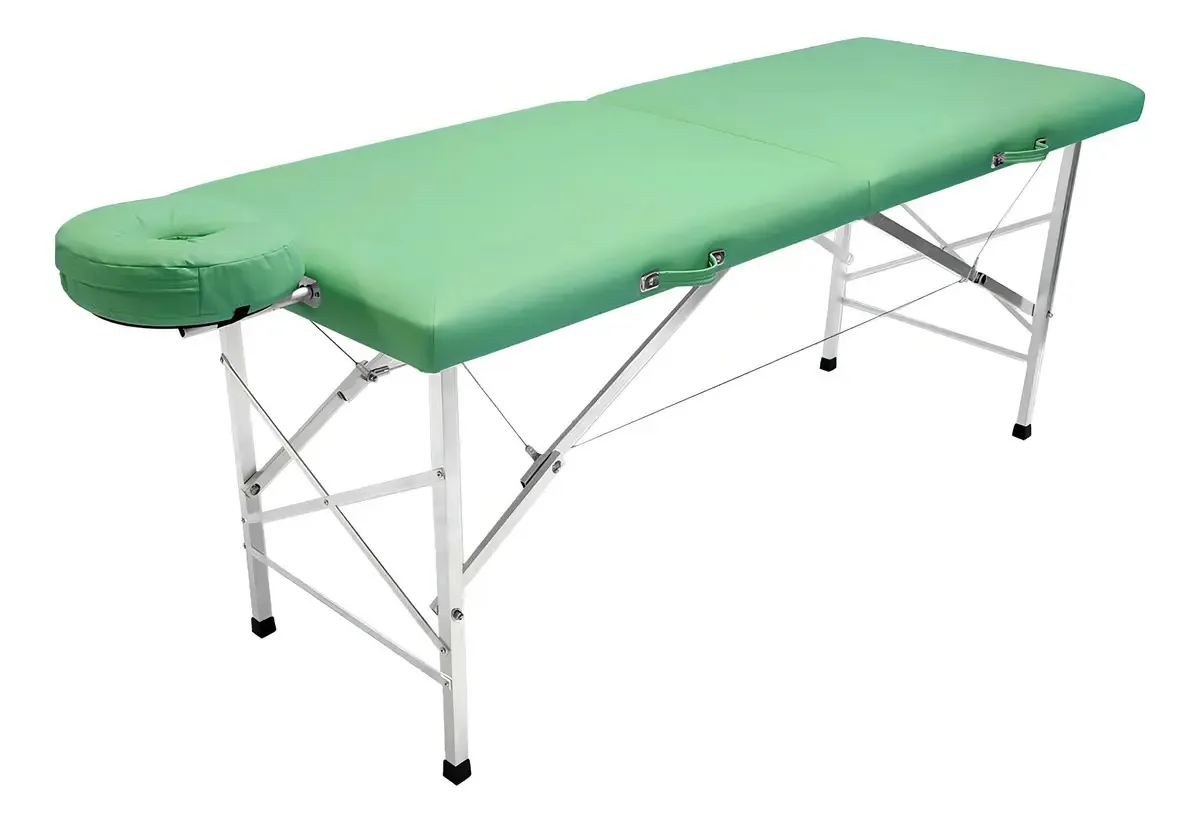 Maca Portátil Massagem Legno Verde-claro Estrutura de Alumínio 250kg