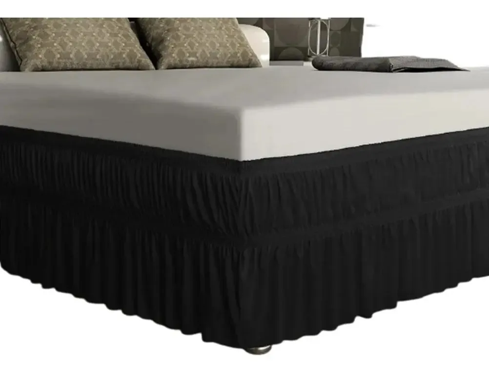 Saia para cama box 2 corpos Bel Capas preto