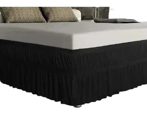 Saia Para Cama Box Casal King Pronta