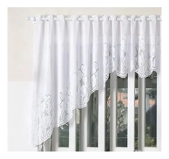 Kit 10 Cortinas Renda Cascata Cozinha 3x1 Atacado Sortidas