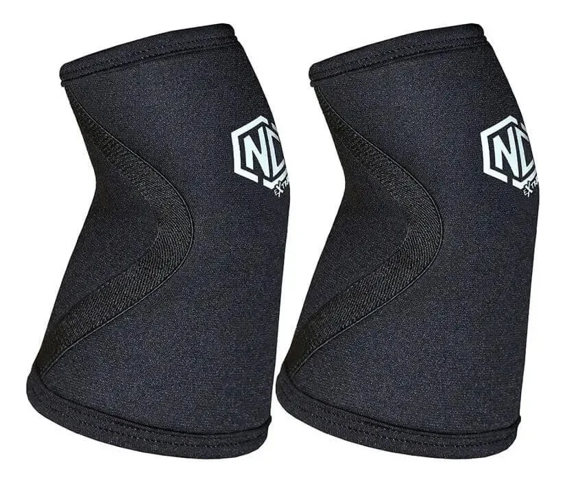 Par De Cotoveleiras 5mm Lpo Cross Academia Nc Extreme Cor Preto Tamanho P