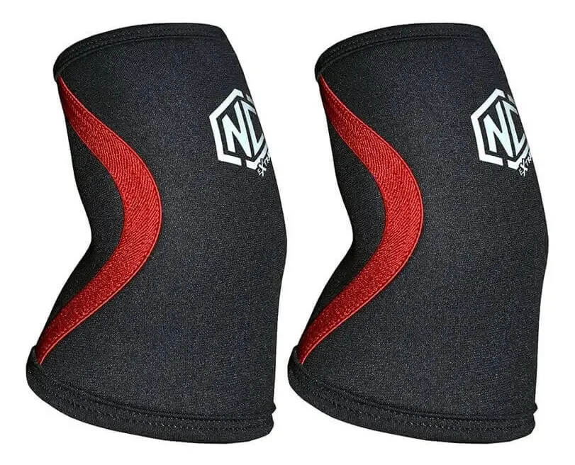 Par De Cotoveleiras Nc Extreme 5mm Lpo Cross Academia Cor Preto/vermelho Tamanho P