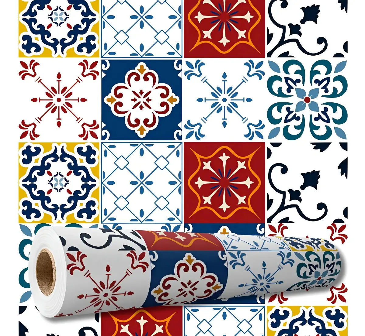 Adesivo Decorativo 3 Mts Papel Parede Printoriah Azulejo Português Colorido Cozinha Box Banheiro Lavável