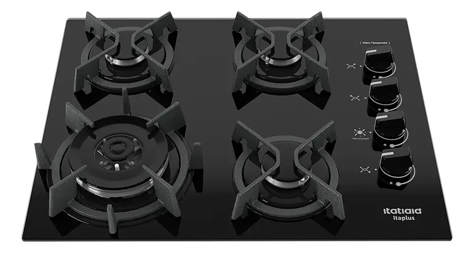 Cooktop 4 Bocas A Gás Itatiaia Itaplus Preto Bivolt