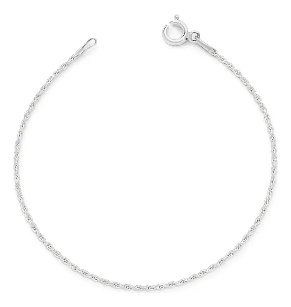 Pulseira Corda Em Prata 925