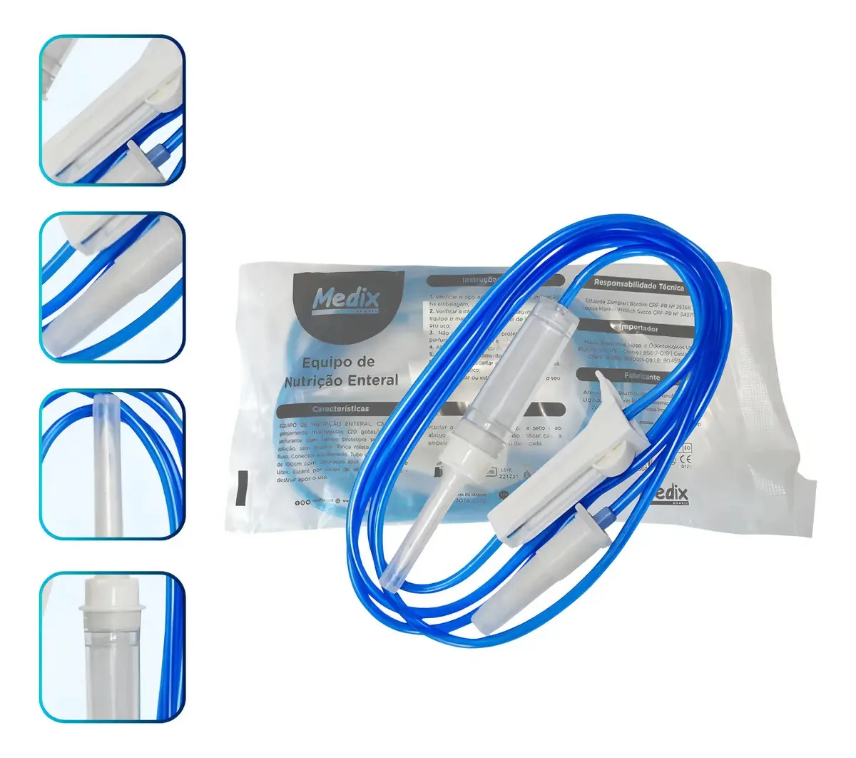 Equipamento Enteral Medix Gastrostomia Macrogotas 25 Unidades
