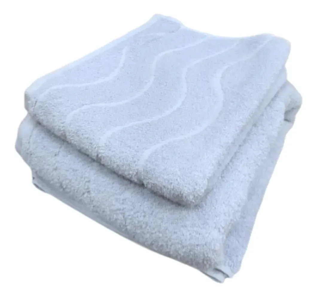 Conjunto de toalhas e toalhas de algodão penteado Artex de 500 gramas azul celeste