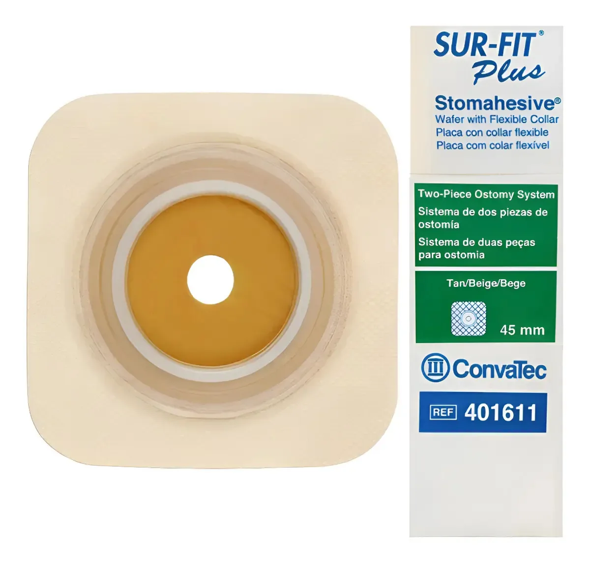 Placa De Colostomia 45mm Micropore Convatec - 5 Unidades Bege