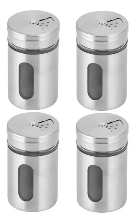 Kit 3 Porta Temperos Condimentos Saleiro Pimenteiro Suporte