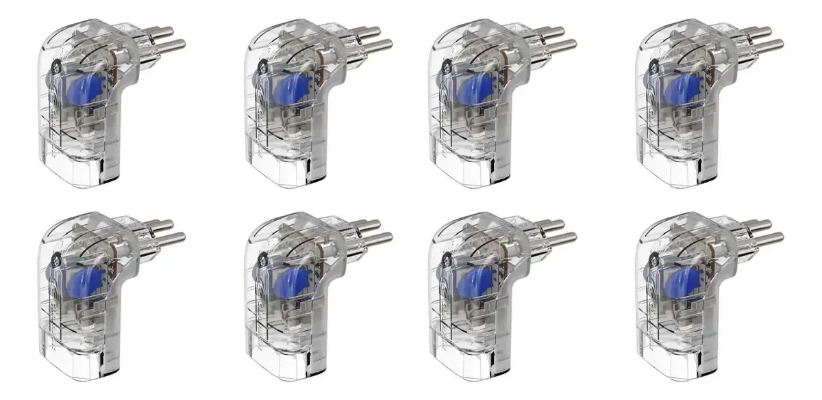 Kit 8 Adaptadores de Tomada Clamper Pocket Fit 2P Proteção Surto