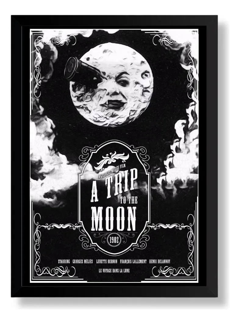 Quadro Poster Filme A Trip To The Moon Cinema