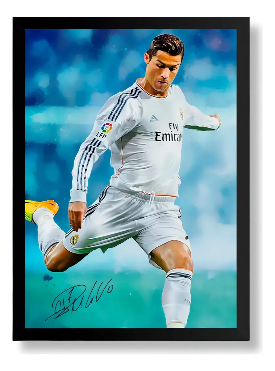Poster Quadro Cr7 Moldura 33x43 Cm #5