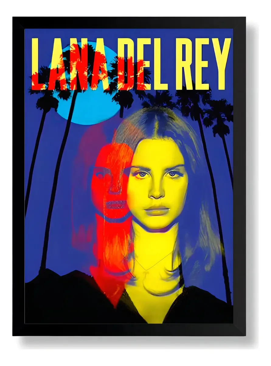 Quadro Decorat Poste Lana Del Rey Cantora Country A3