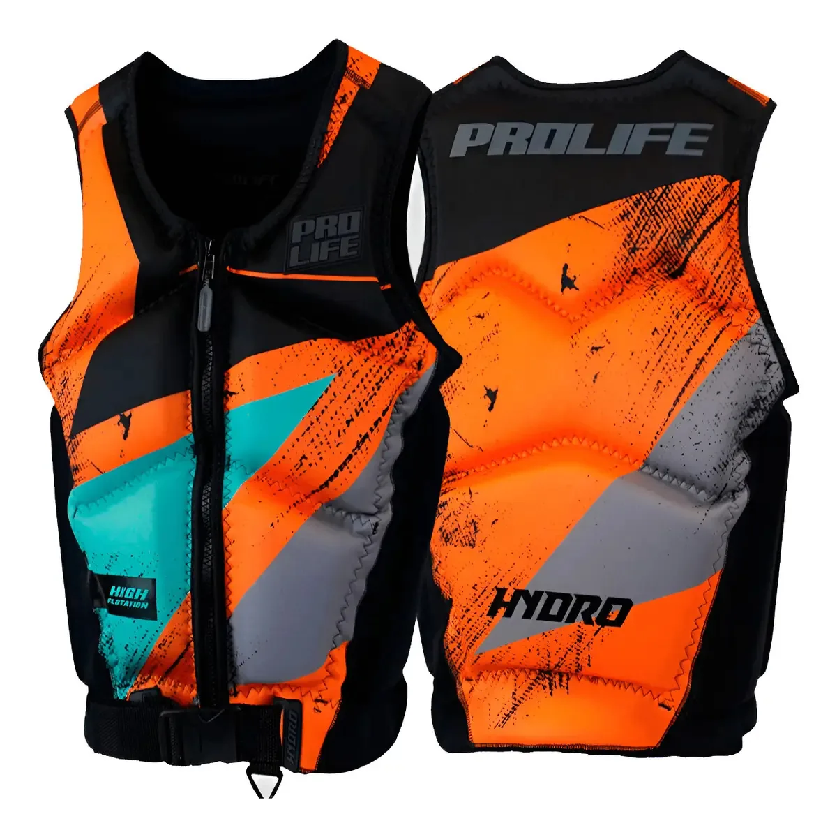 Colete Nylon Jet Ski Homologado Melhor Impacto Hydro Cor Sunrise Tamanho G