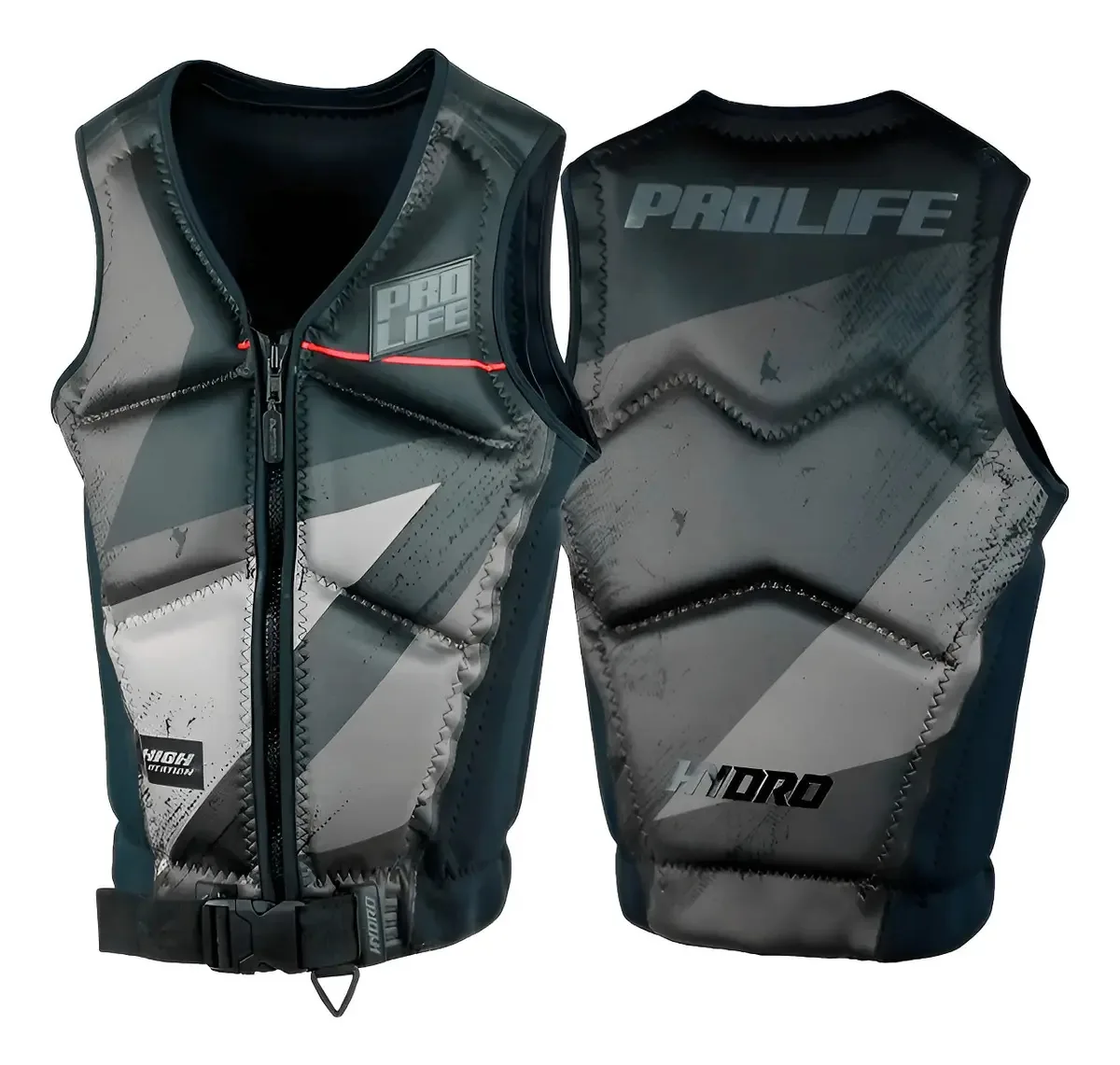 Colete Nylon Jet Ski Homologado Melhor Impacto Hydro Cor Grafite Tamanho G2
