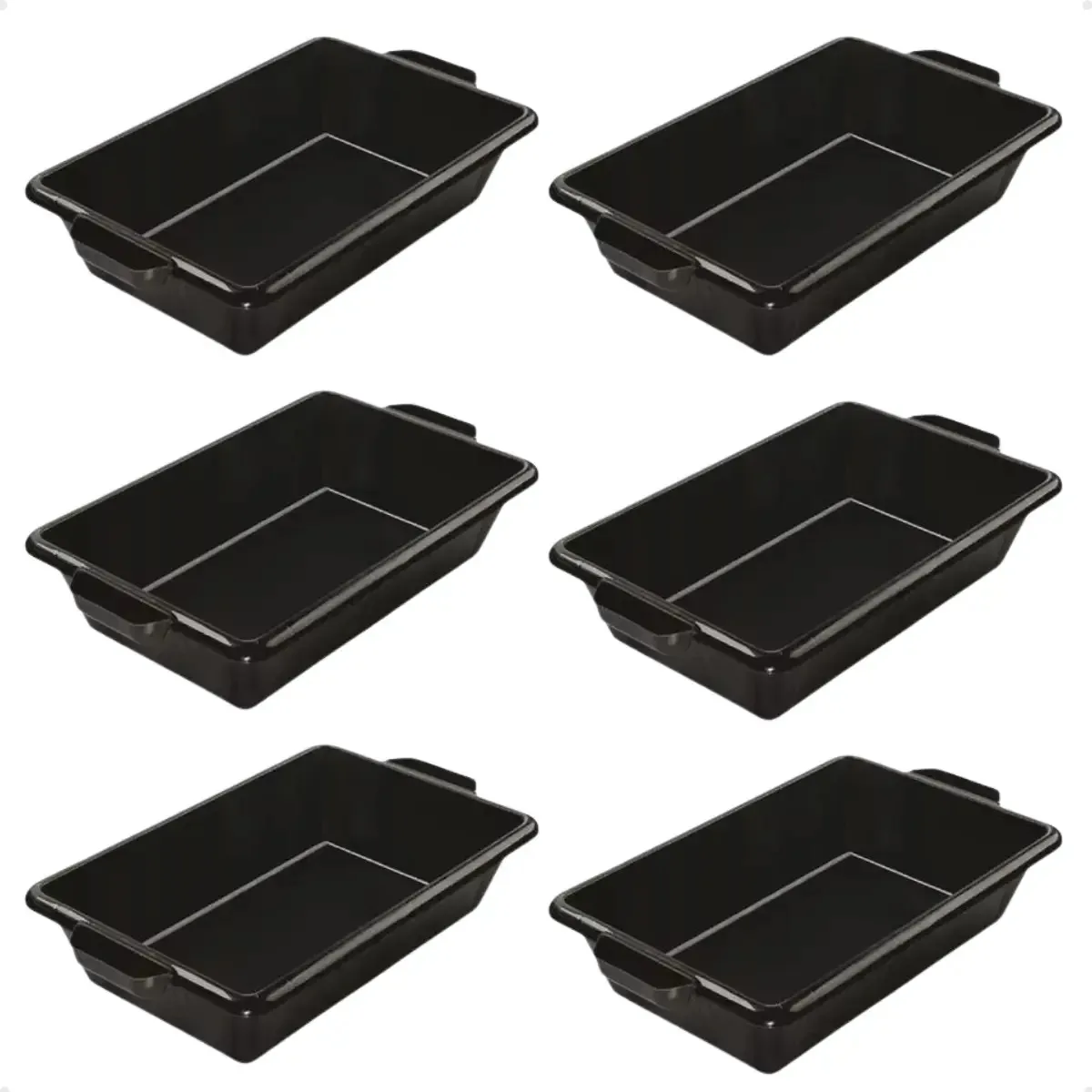 Kit com 6 Caixas de Massa Plástica 20 Litros para Construção Brasipla
