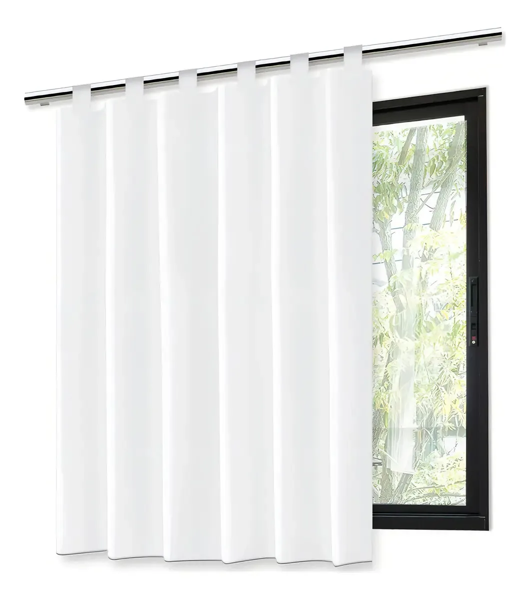 Cortina Blackout Blecaute 140x140cm Alça Cor Branco