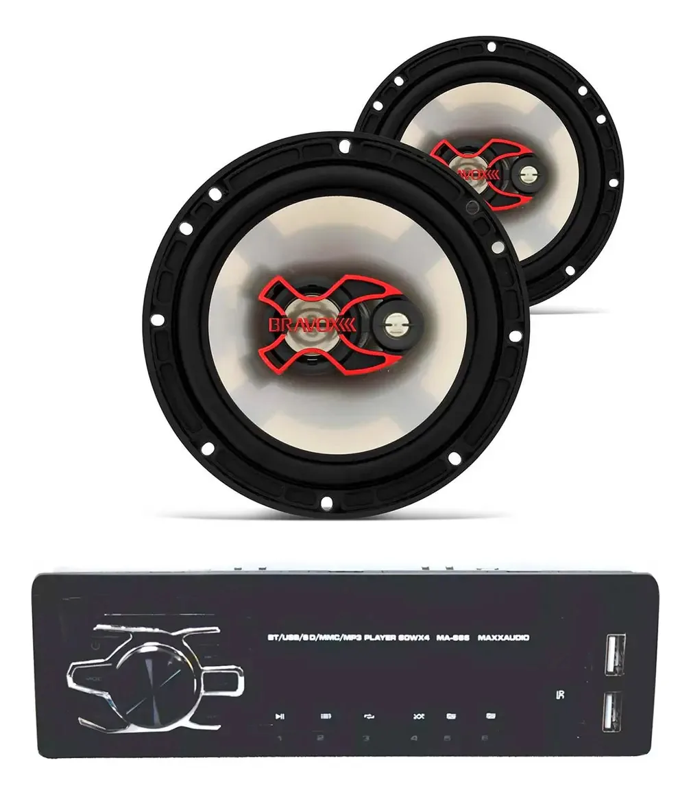 Alto-falante 6 50w Rms Bravox + Som Automotivo Maxx Audio