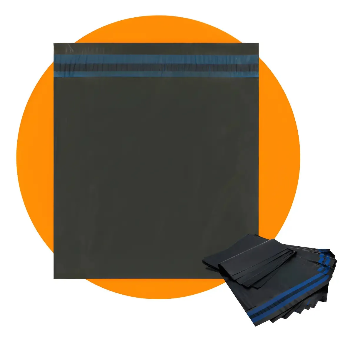 250 Envelopes Segurança Cinza Saco Plastico Correios 50x40 Cinza