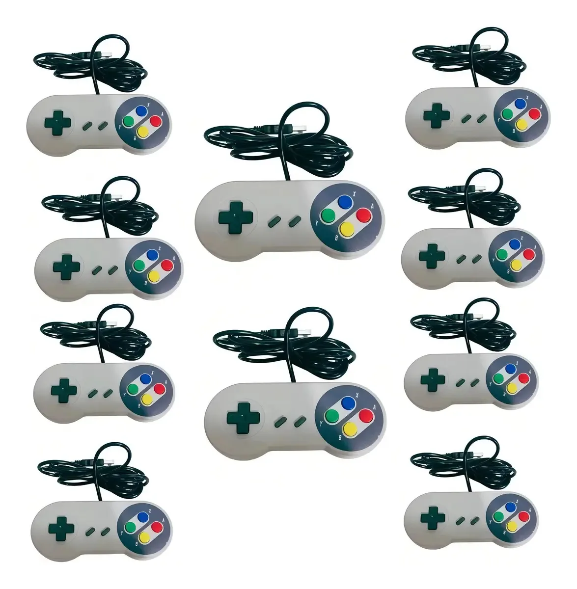 10 Controles Gamepad Conexão Usb Para Computador E Notebook Cor Branco