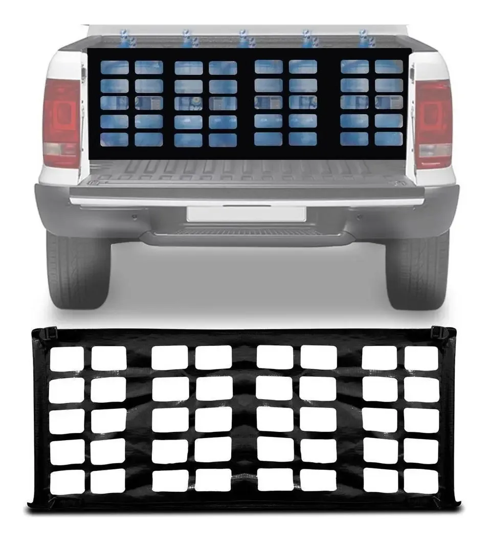 Tela Protetora Fixar Cargas Para Pick-ups Universal Preto
