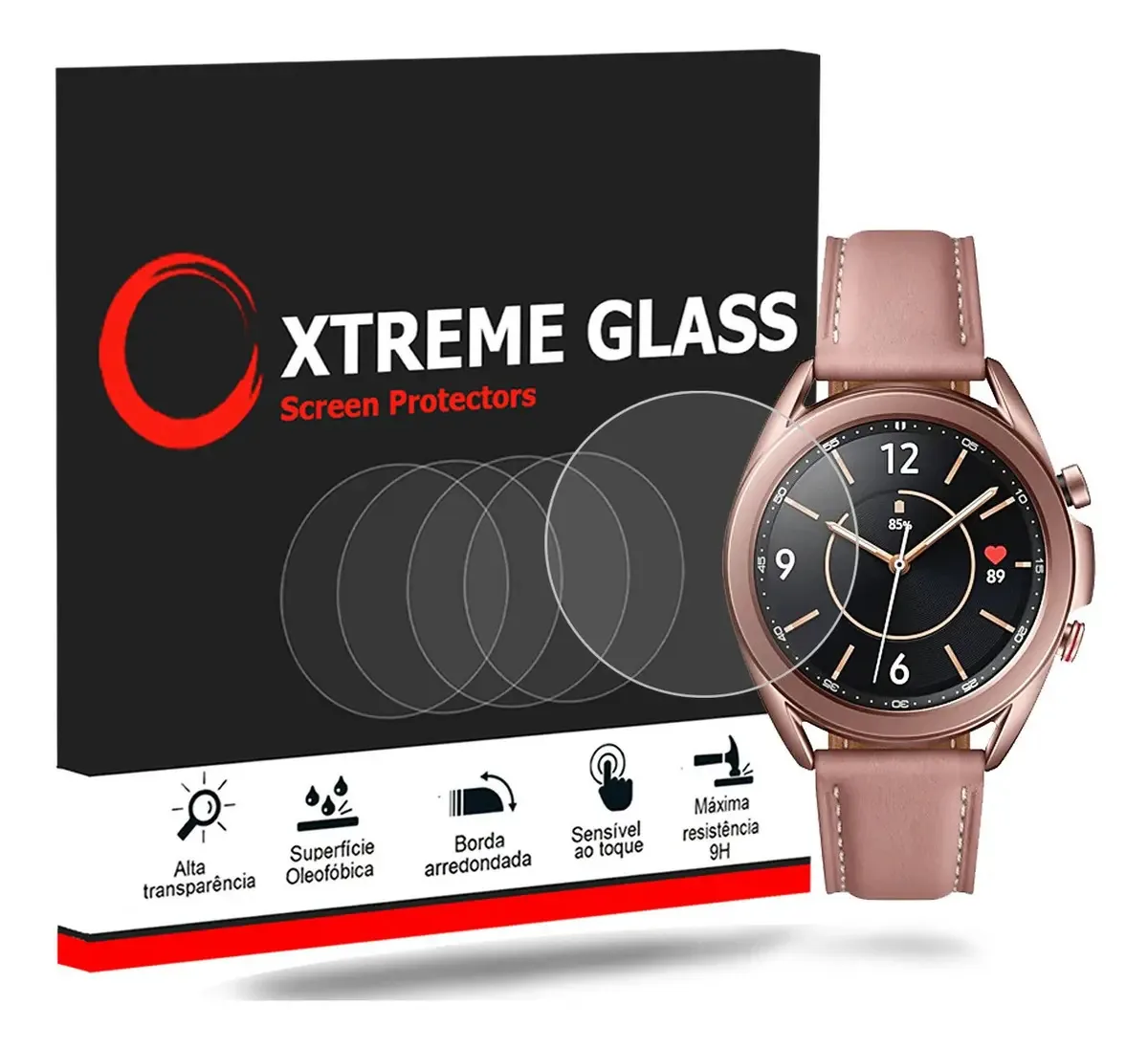 2 Pulseiras Para Smart Watch 3 41mm + Pelicula De Proteção Cor Vermelho Largura Da Pulseira 2 Cm