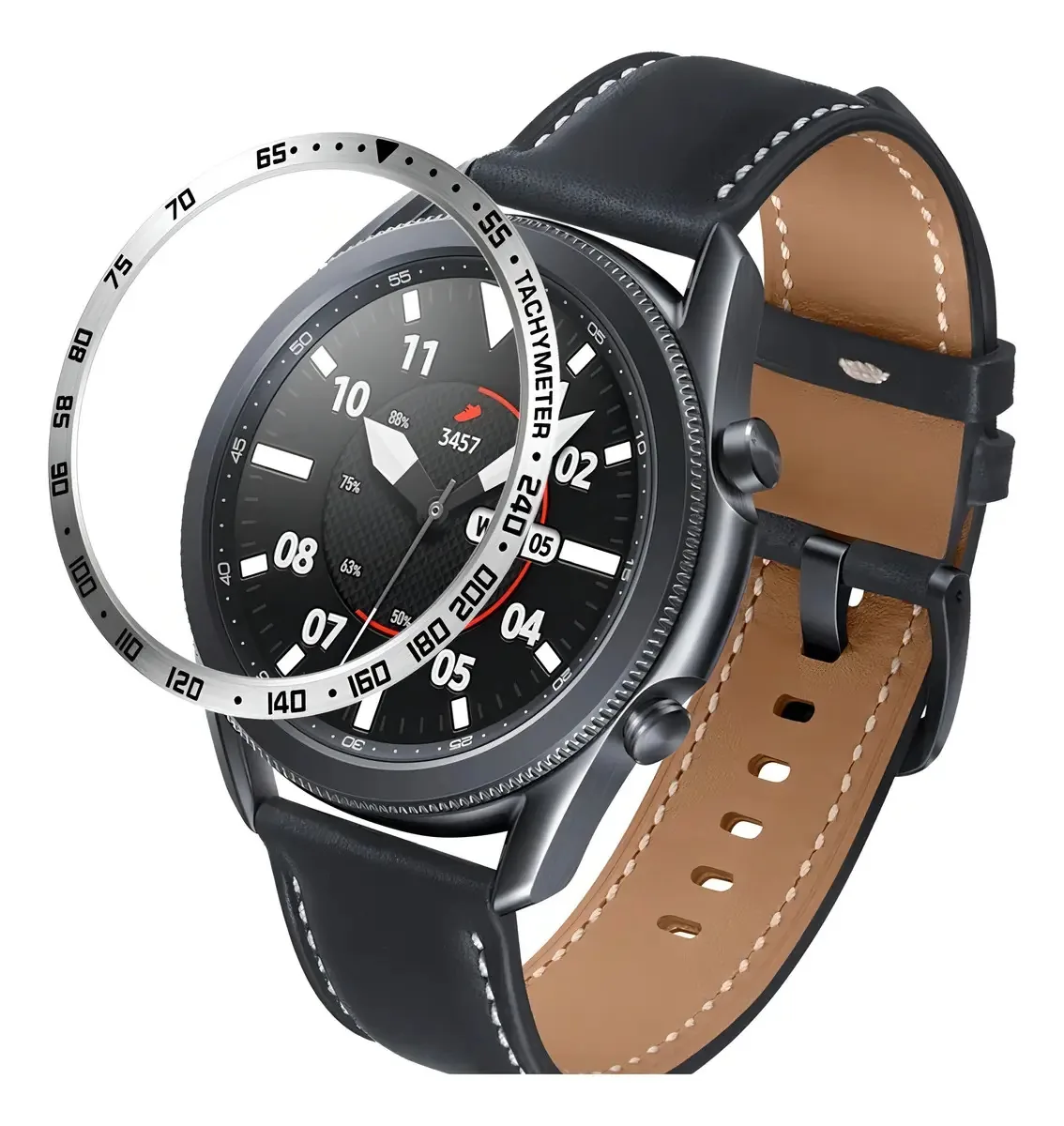 Kit Pelicula E Moldura Bisel Para Galaxy Watch 3 45mm