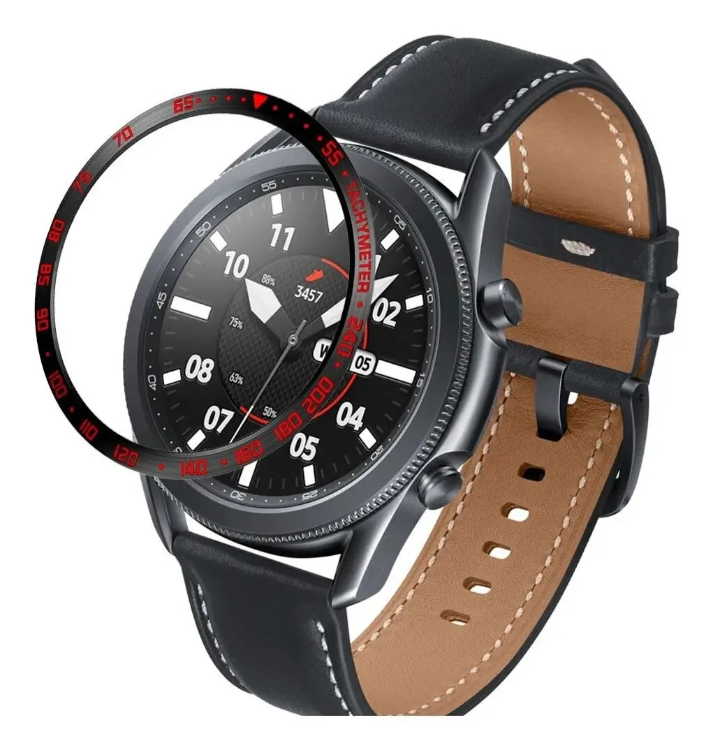 Kit Pelicula E Moldura Bisel Para Galaxy Watch 3 45mm