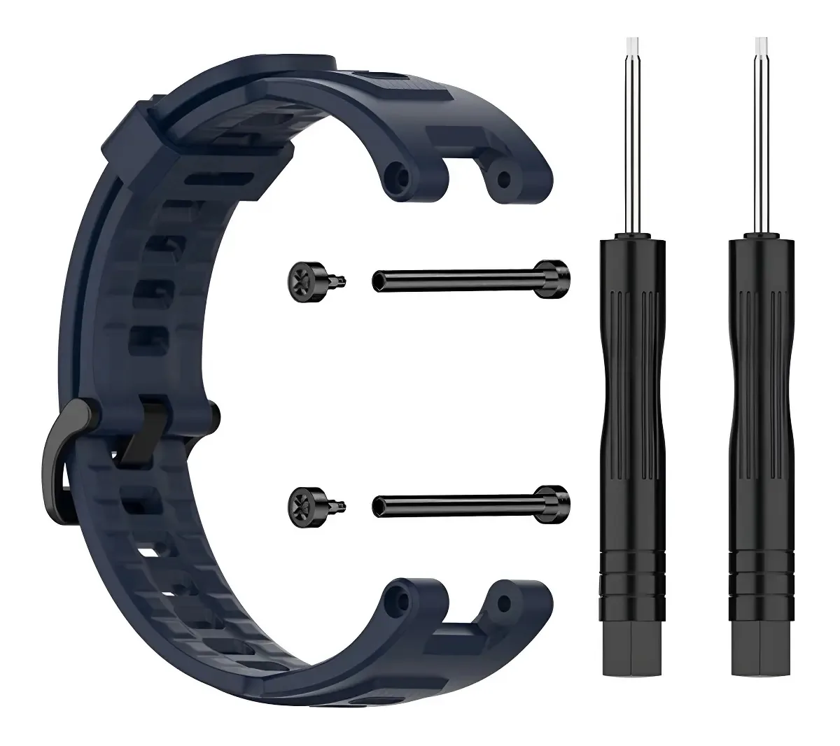 Kit Pulseira Para Amazfit T Rex Pro + Chaves E Parafusos Cor Azul-escuro