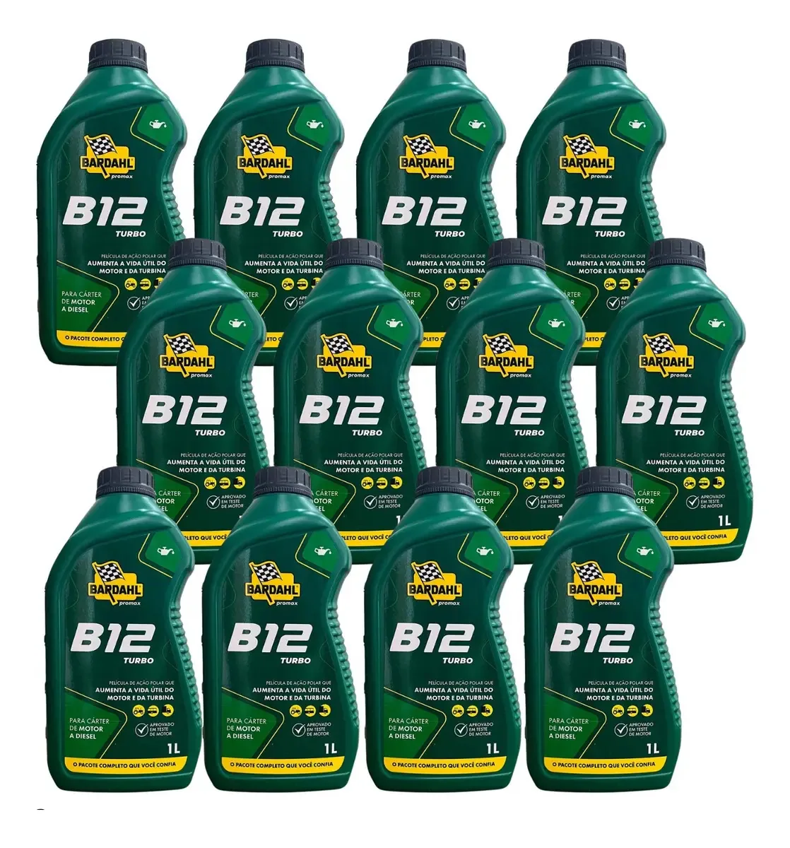 12 Aditivos Oleo Motor Turbo Diesel Bardahl B12 1 Litro