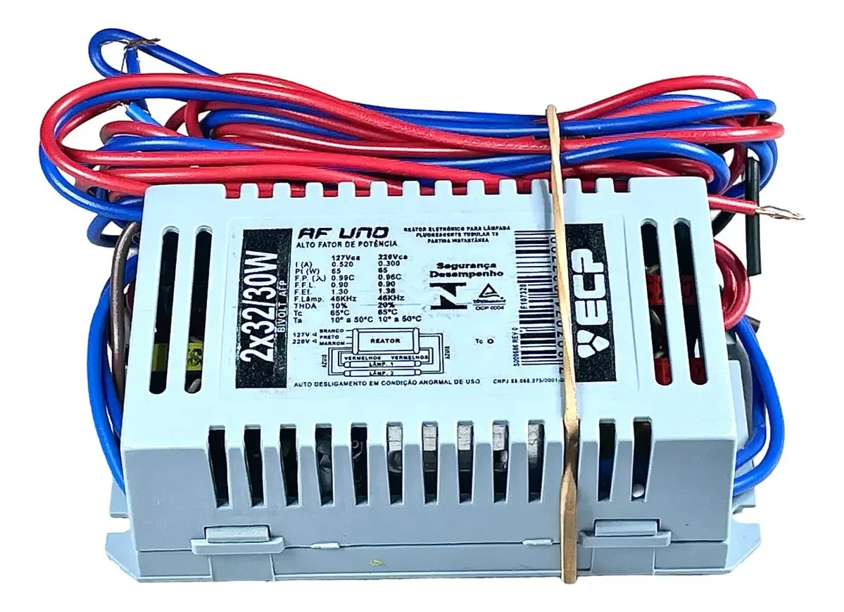 03 Un Reator Eletrônico 2x30/32w Afp Uno Ecp