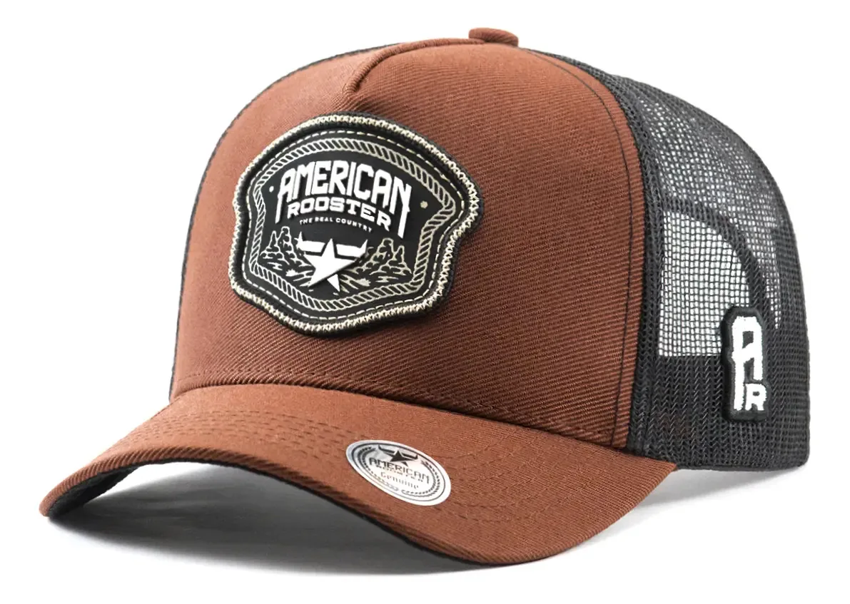 Bone Country Masculino Chapeu Agro Vida No Campo Mangalarga Cor Laranja Tamanho Un