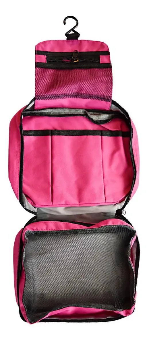 Necesserie Gancho Organizadora Higiene Viagem Trabalho Pink