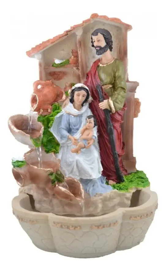 Fonte De Agua De Resina Sagrada Família