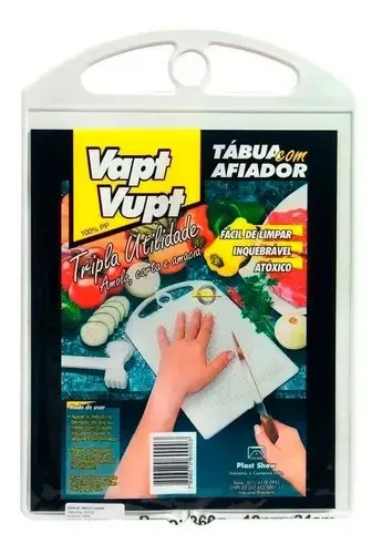Tábua Plástico Carnes Churrasco 35x23cm Açougue Padaria Branco