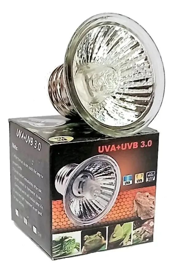 Lâmpada Reptil UVB 3.0 e Aquecimento 50W D G Animais