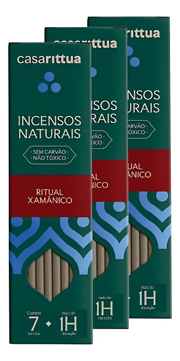 Kit 3 Incensos Nirvana Naturais Casa Rittua Vareta Fragrância Ritual Xamânico